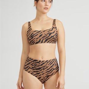 Everlane Square Neck Bikini Too and High Rise Hipster Bottom